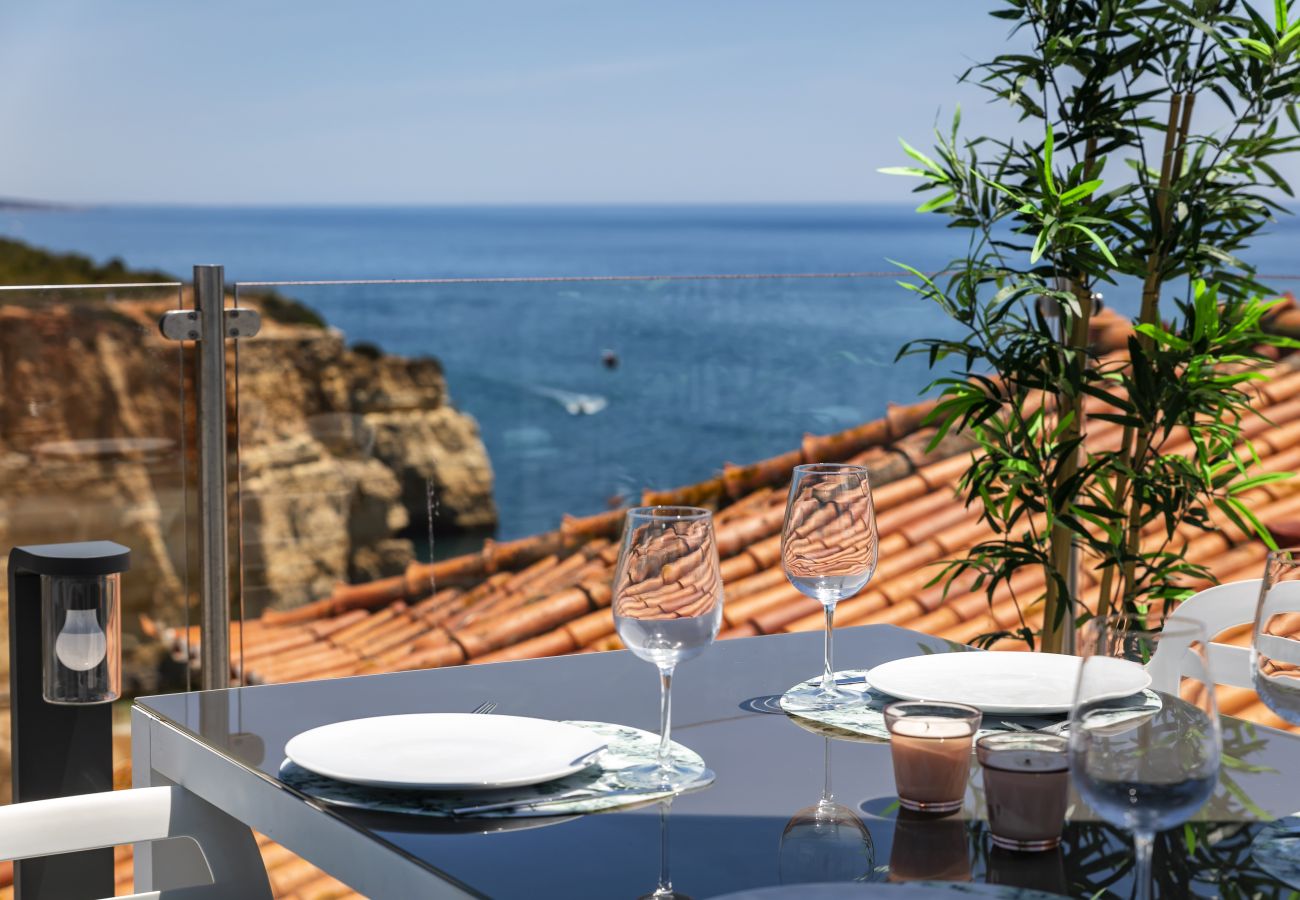 Dining roof terrace views Benagil