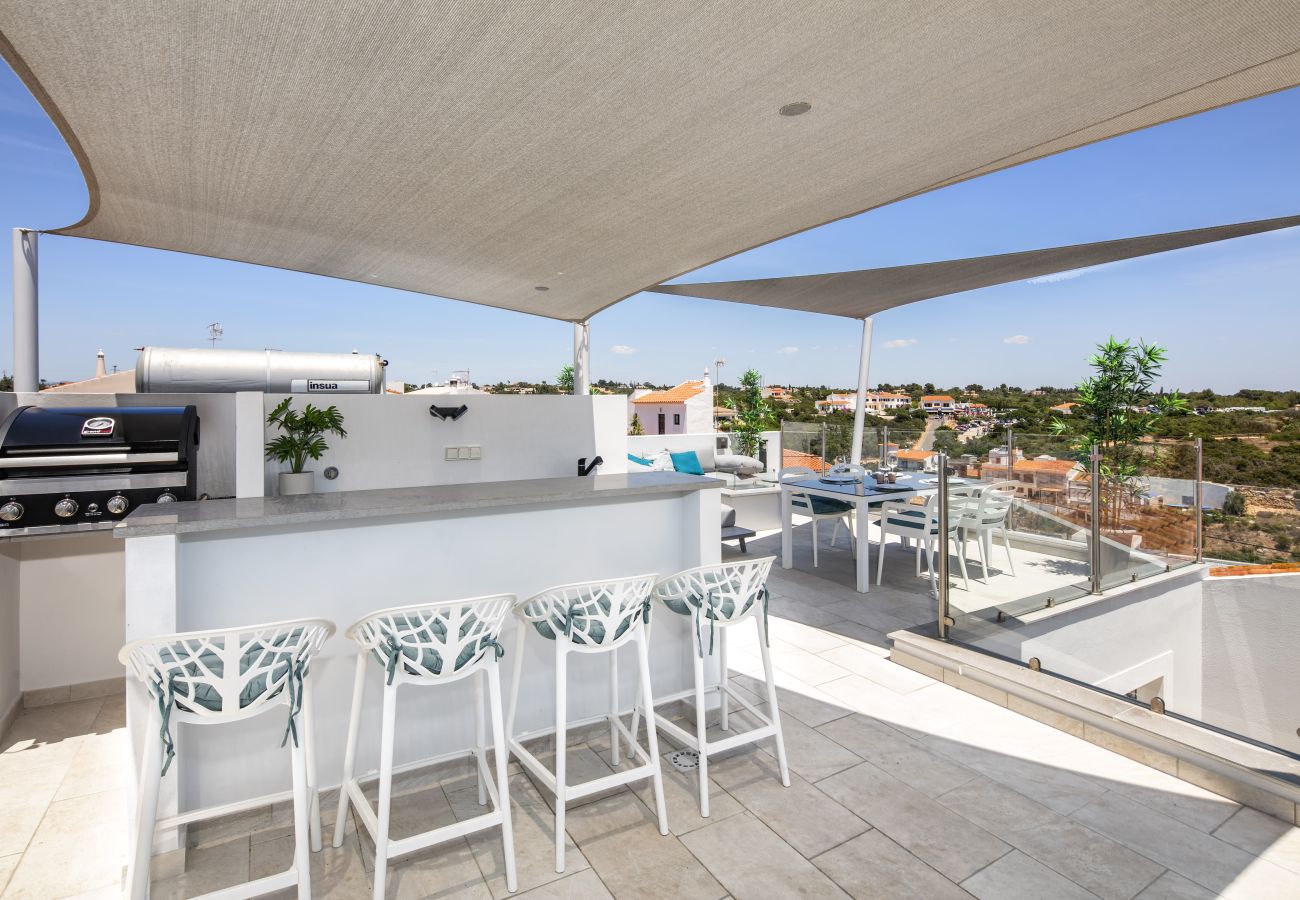 Bar area roof terrace Casa Milhafre Benagil